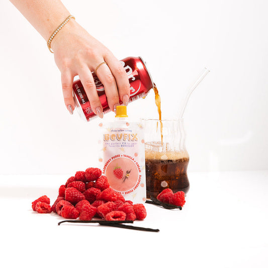 Raspberry Puree + Vanilla + Cream